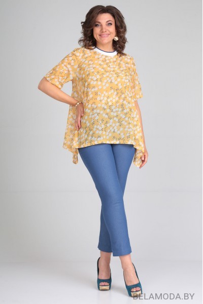 Комплект брючный Michel Chic 1339 горчица + джинс