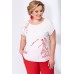 Комплект брючный Elady 3566 красный с белым