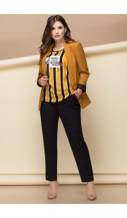 Комплект брючный Elady 3383 черный с горчичным