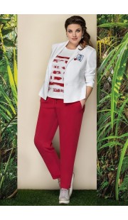 Комплект брючный Elady 2754 красный с белым