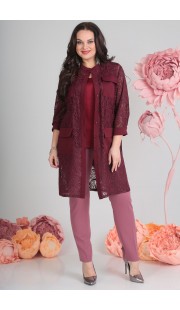 Комплект брючный SandyNa 13557 бордовый