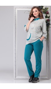 Комплект брючный Michel Chic 1181 бирюзовые тона