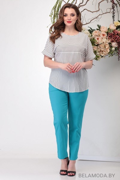 Комплект брючный Michel Chic 1169 бирюзовые тона