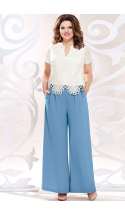 Комплект брючный Mira Fashion 4820 белый+голубой