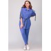 Комплект брючный Denissa Fashion 1315 синий с васильком