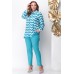 Комплект брючный Michel Chic 1128 голубые тона