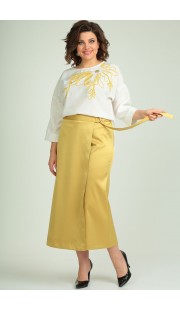 Комплект брючный Michel Chic 1334 горчичный + молочный