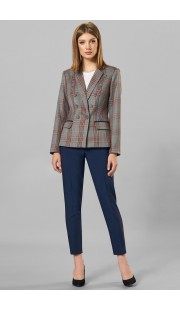 Комплект брючный Denissa Fashion 1257 серо-синий