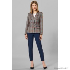 Комплект брючный Denissa Fashion 1257 серо-синий