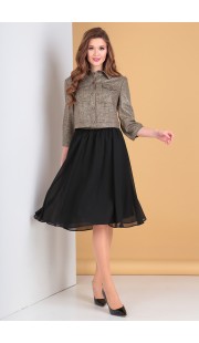 Комплект плательный Moda-Versal 2110 бежевый+черный