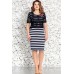 Комплект плательный Mira Fashion 4593 тёмно-синий+белый