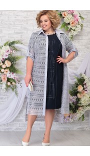 Комплект плательный Ninele 5805 серо-голубой+тёмно-синий