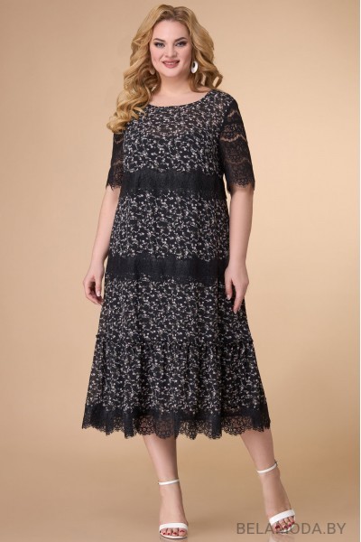 Комплект плательный Svetlana Style 1505 черный+цветы