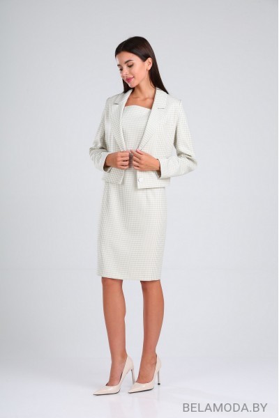 Комплект плательный TVIN 8176 бело-зеленый