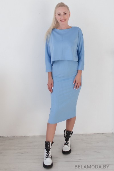 Комплект плательный Andrea Fashion 2261 голубой