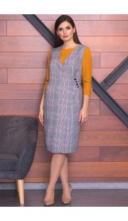 Комплект плательный Elady 3087 серый с терракотовым