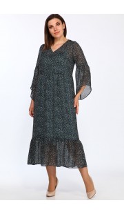 Комплект плательный Lady Style Classic 1802/2 черный с зеленым
