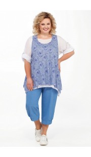Комплект с капри Pretty 722 синие тона