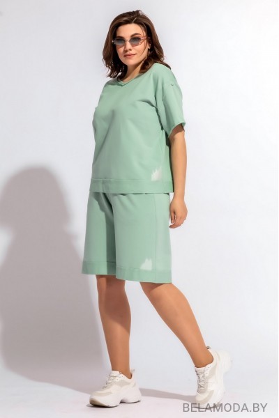 Комплект с шортами BegiModa 3010 шалфей