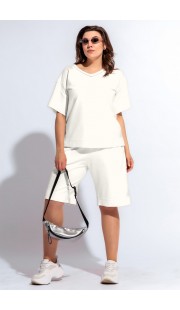Комплект с шортами BegiModa 3010 молочный