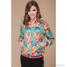 Куртка Svetlana Style 1160 бирюзовый с цветами Куртка Svetlana Style 1160 бирюзовый с цветами
