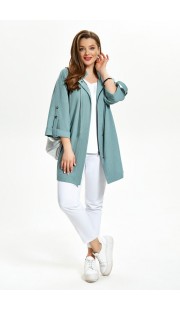 Куртка TEZA 1239 бирюзовые тона