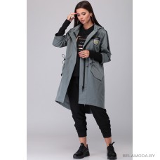 Куртка TawiFa 1023 серо-зелёные тона