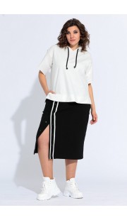 Комплект юбочный BegiModa 3008 молочный с черным