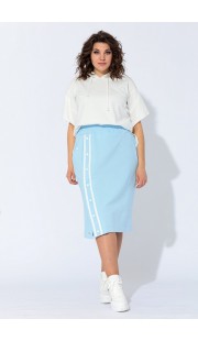 Комплект юбочный BegiModa 3008 молочный с голубым