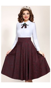 Комплект юбочный Vittoria Queen 5283/1 белый с бордо