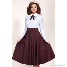 Комплект юбочный Vittoria Queen 5283/1 белый с бордо