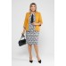 Комплект юбочный Pretty 2035 горчица и черно-белый геометрический рисунок Комплект юбочный Pretty 2035 горчица и черно-белый геометрический рисунок