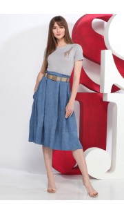 Комплект юбочный Juliet Style D52-1 синий с серым