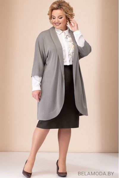 Комплект юбочный Elady 3662 серый с изумрудным