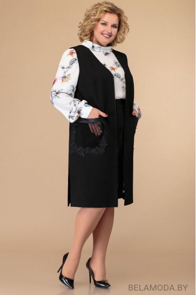 Комплект юбочный Svetlana Style 1372 черный с белым