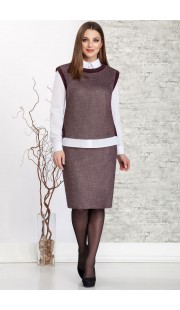 Комплект юбочный Ivelta plus 3576 серо-бордовые тона