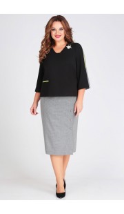 Комплект юбочный Denissa Fashion 1266 черный с серым