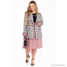 Комплект юбочный Pretty 1293 серый с розовым