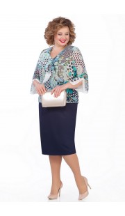 Комплект юбочный Pretty 843 бирюзовые тона