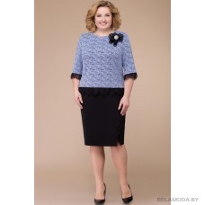 Комплект юбочный Svetlana Style 1214 голубой с черным