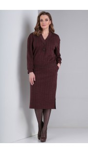 Комплект юбочный Viola Style 2657 коричневые тона