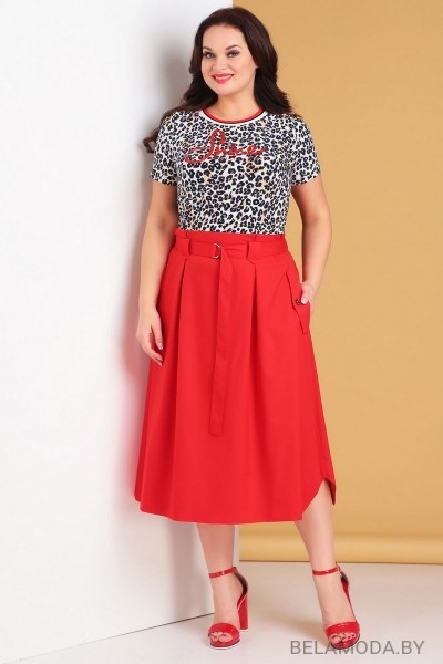 Комплект юбочный Denissa Fashion 1235 красный