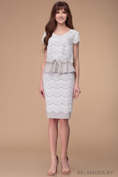 Комплект юбочный Svetlana Style 1072 серый с белым