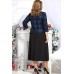 Комплект юбочный Mira Fashion 4711-2 тёмно-синий+чёрный