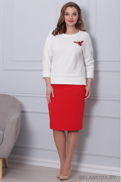 Комплект юбочный Michel Chic 587 красный с молочным