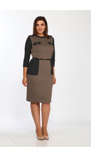 Платье Lady Style Classic 1750/4 Кофейный с черным