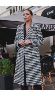 Пальто Olga Style М442 гусиная лапка