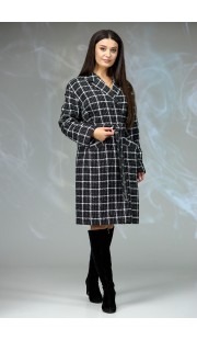 Пальто Angelina & Co 607 чёрно-белый