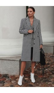 Пальто Olga Style М446 гусиная лапка