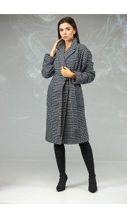 Пальто Angelina & Co 605 чёрно белый